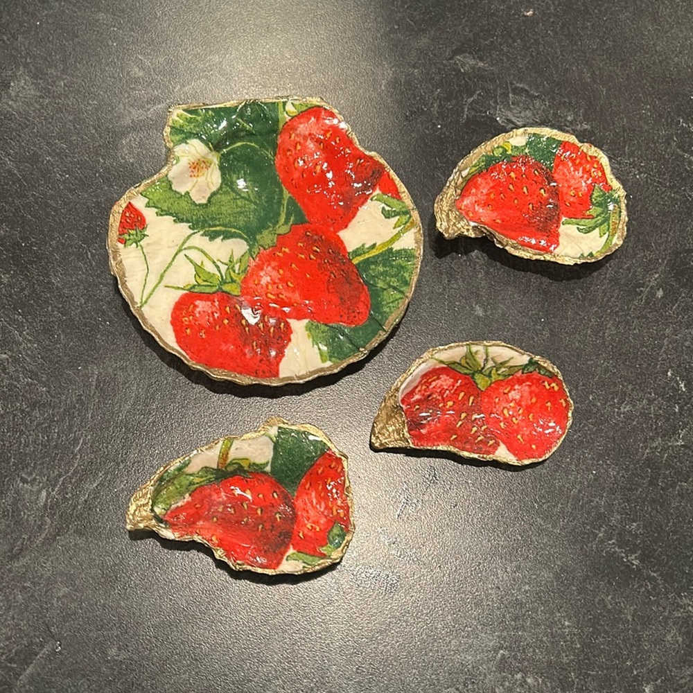 Handcrafted Oyster Shell trinket dishes & ornaments